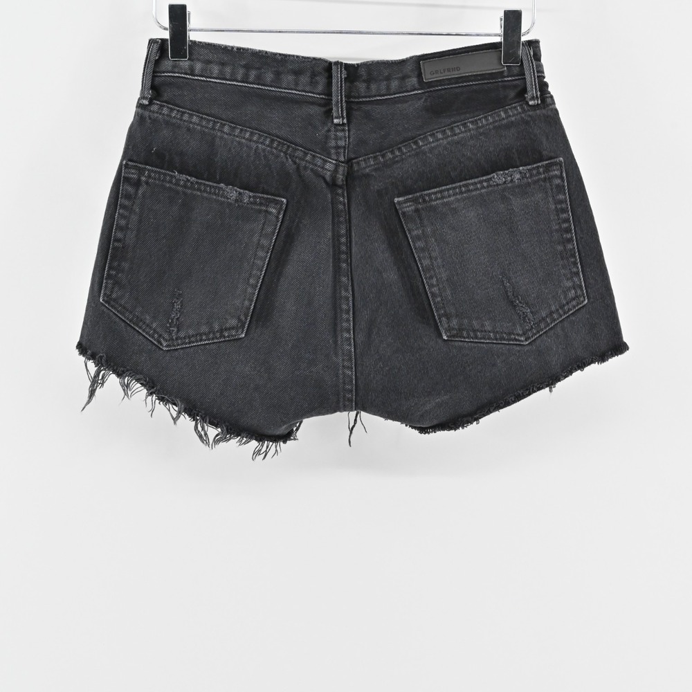 GRLFRND Womens Karolina Blackhearts Denim‎ Shorts Size 27 Cutoff High Rise Jean - Picture 2 of 14